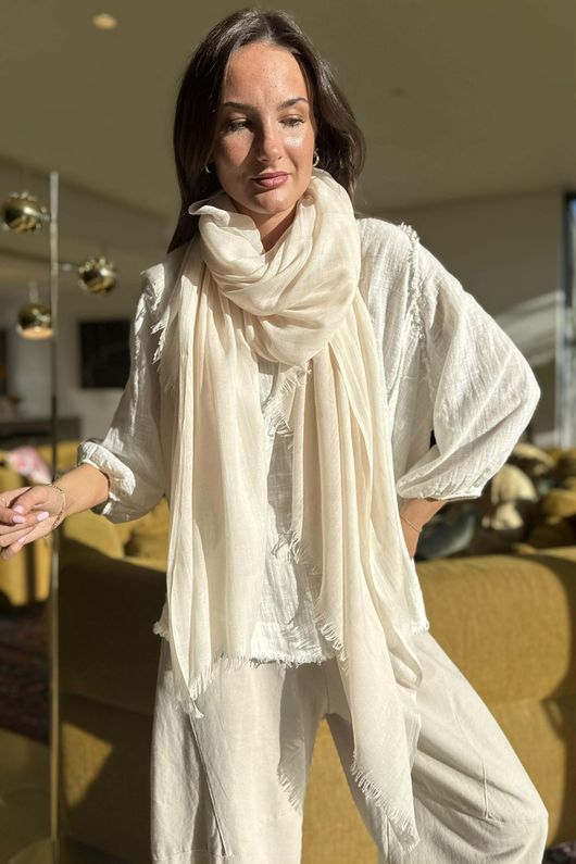 Classic Portobello Scarf Vanilla 